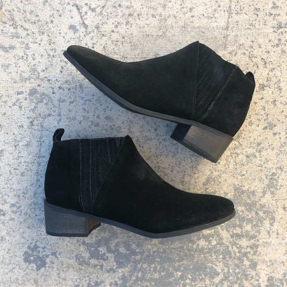 Coconuts by Matisse Shoes - Coconuts by Matisse Black Suede Flat Ankle Boots